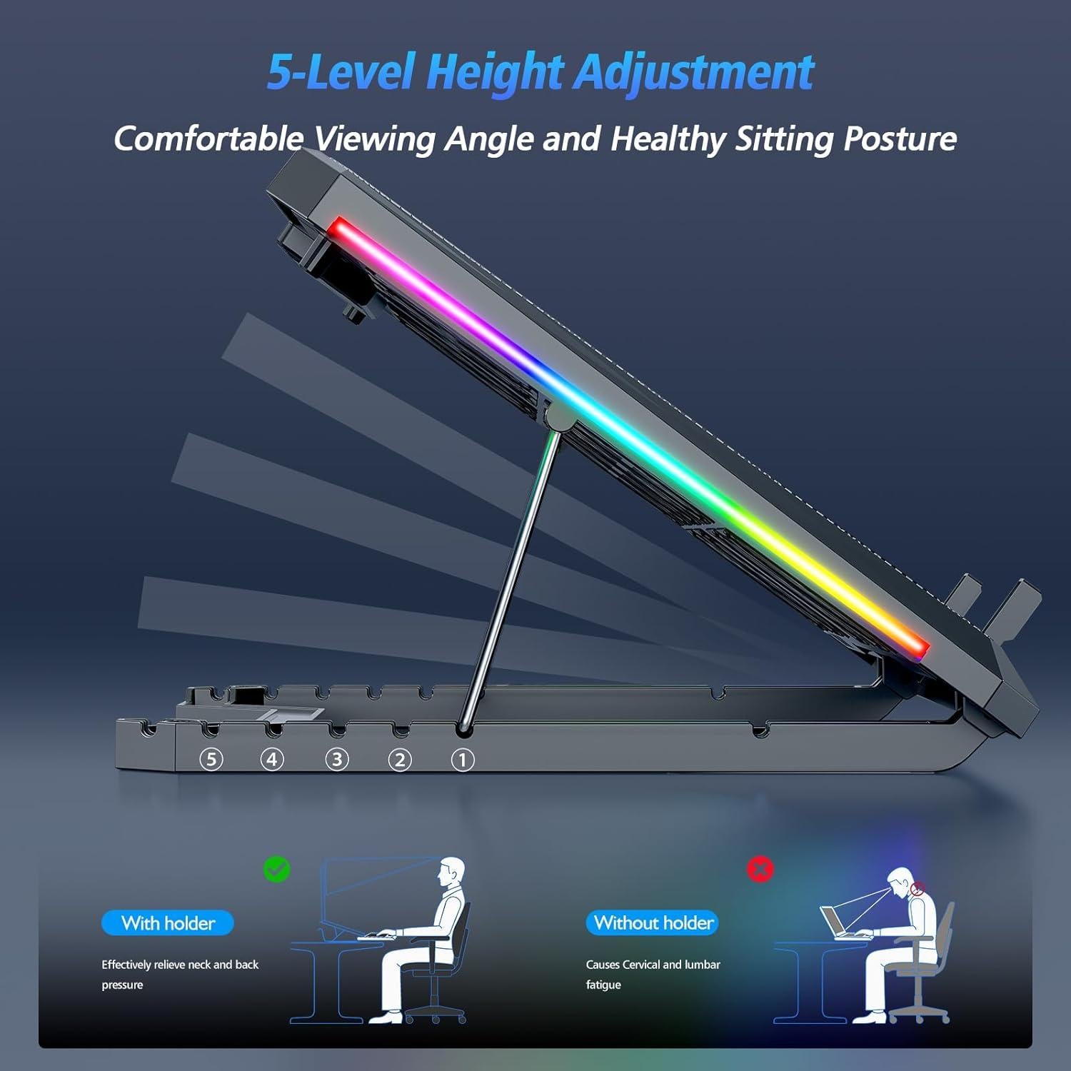 Base de Enfriamiento para Laptop Trullypine con 12 Ventiladores