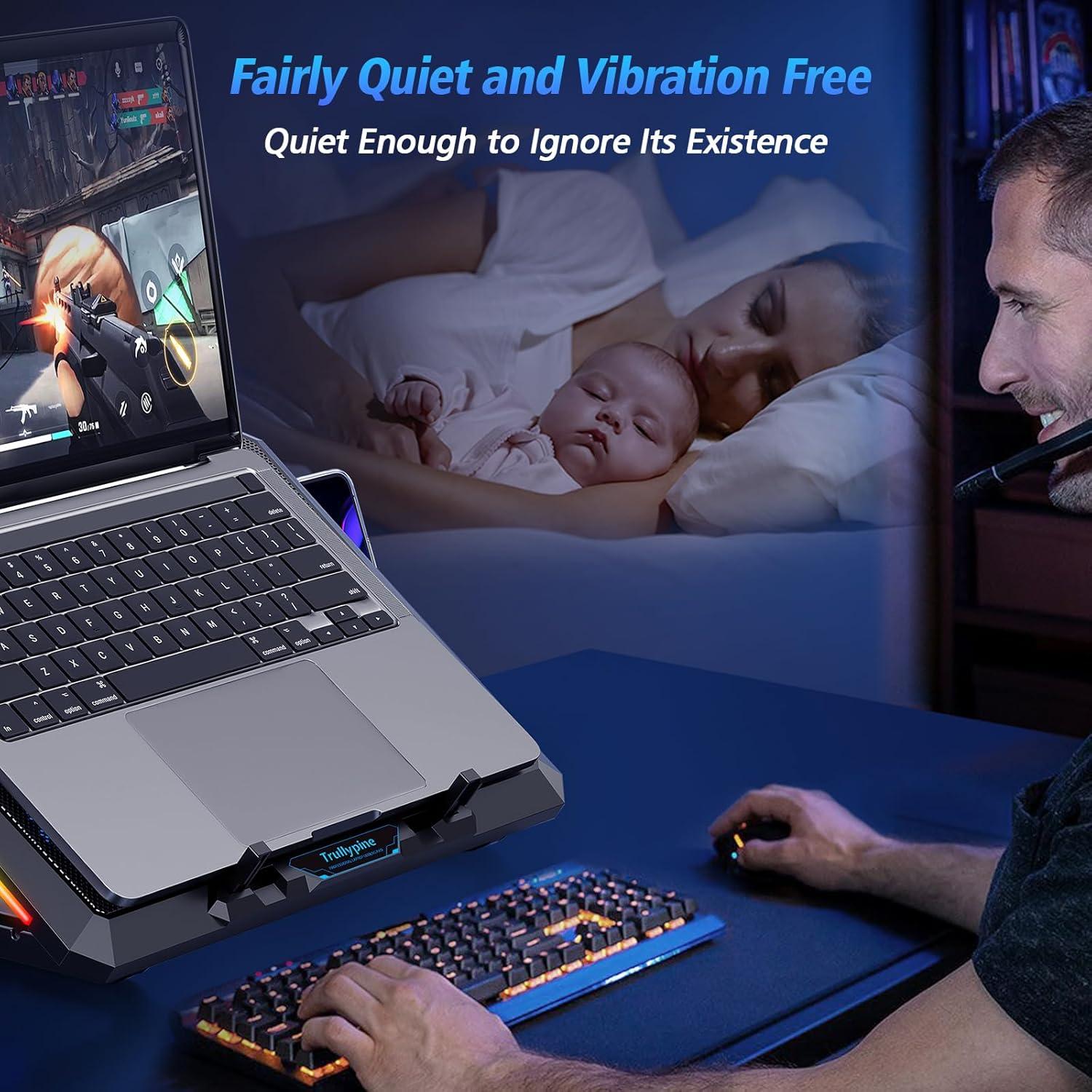 Base de Enfriamiento para Laptop Trullypine con 12 Ventiladores