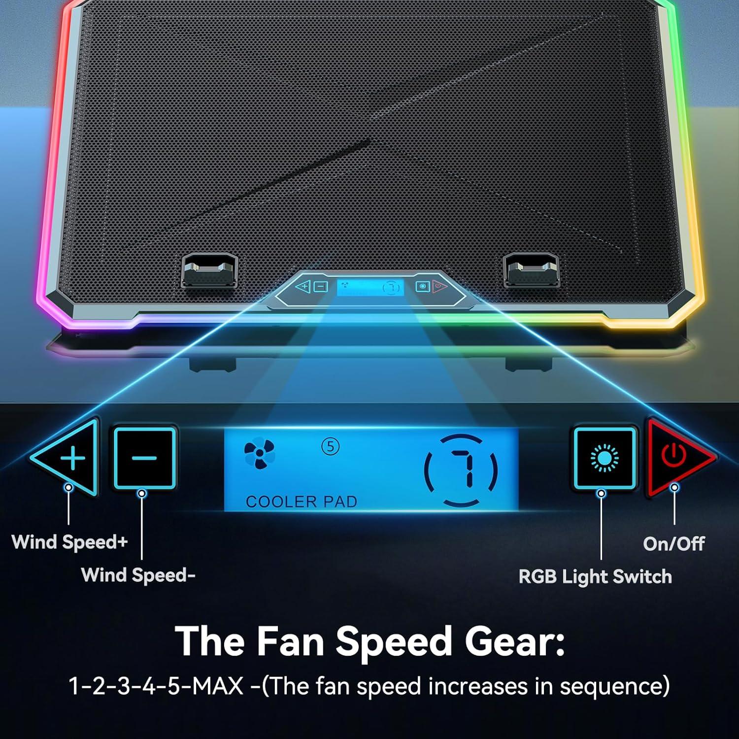 Pad de Enfriamiento para Laptop KYOLLY 13 Ventiladores 1.59kg