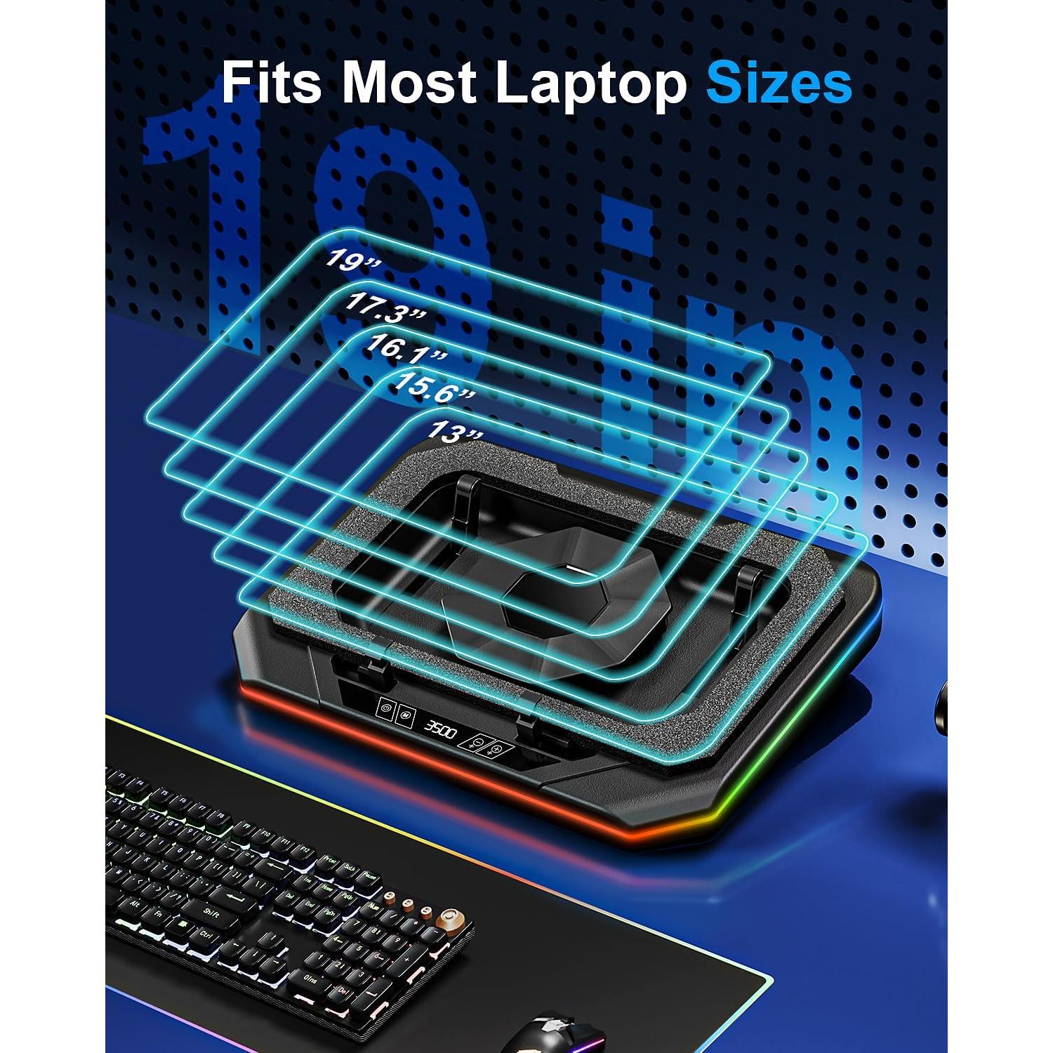 Base de Enfriamiento para Laptop MONTURA PRO RGB 12-19"