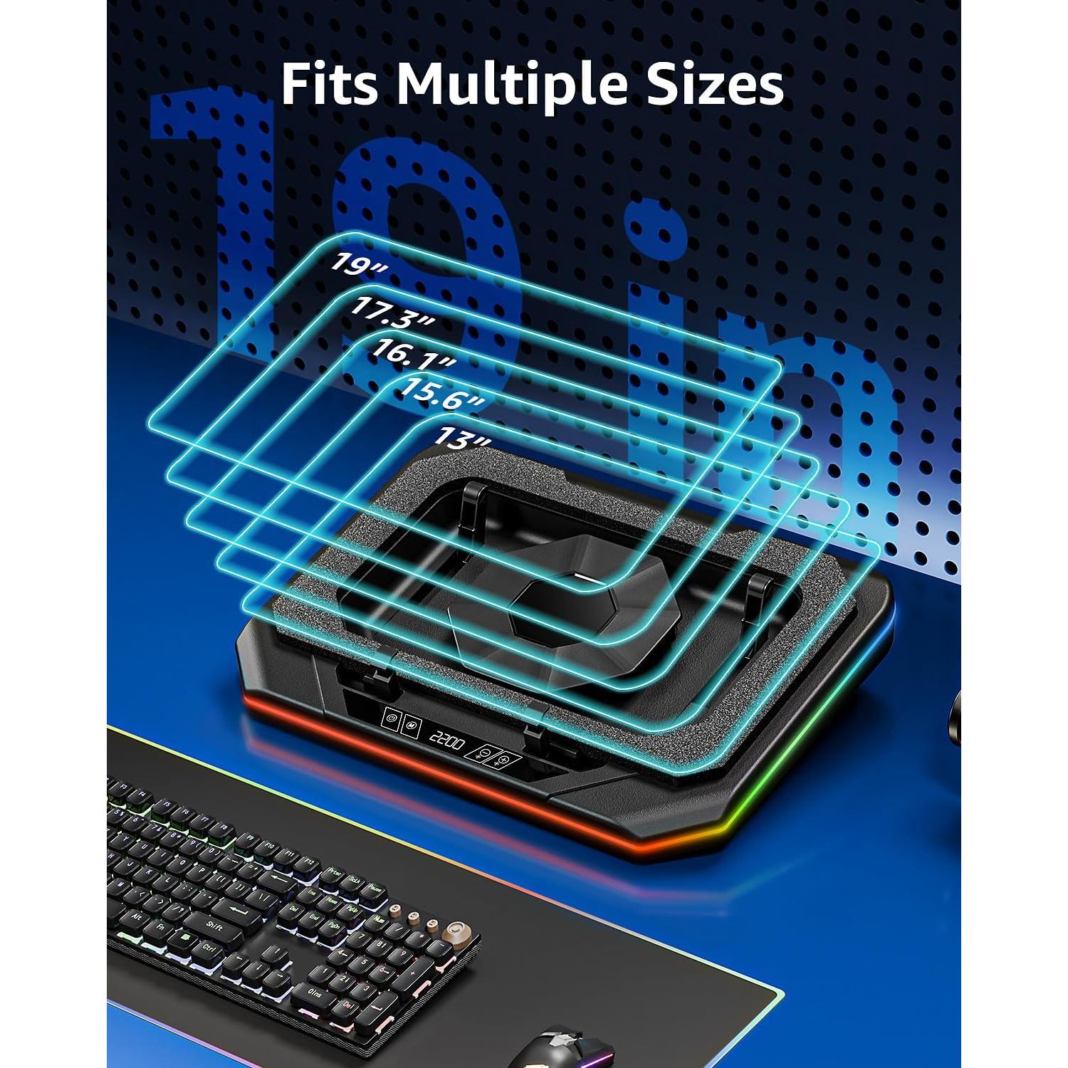 Base de Enfriamiento para Laptop MONTURA 13-19" RGB 3500RPM