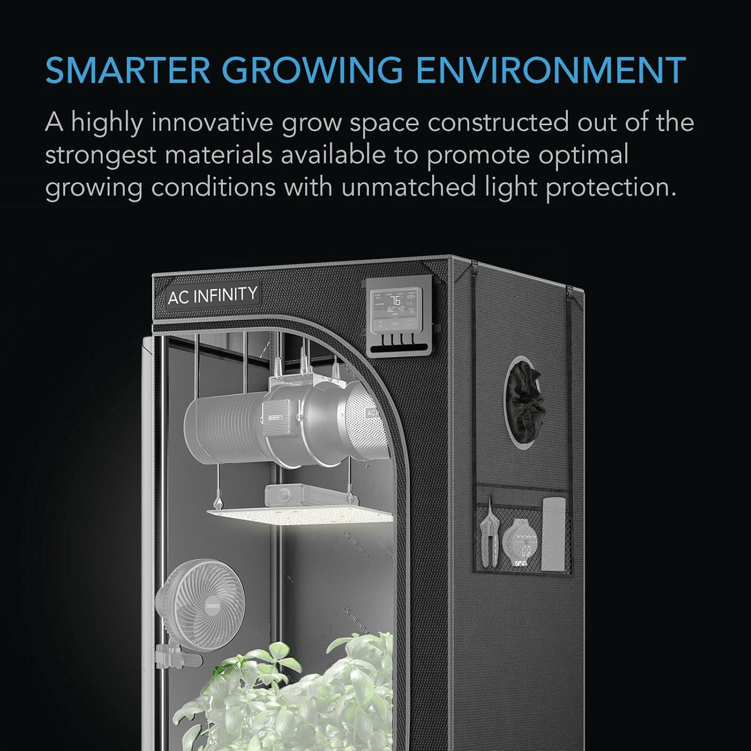 Tienda de Cultivo AC Infinity 91x60x182 cm para Hidroponía