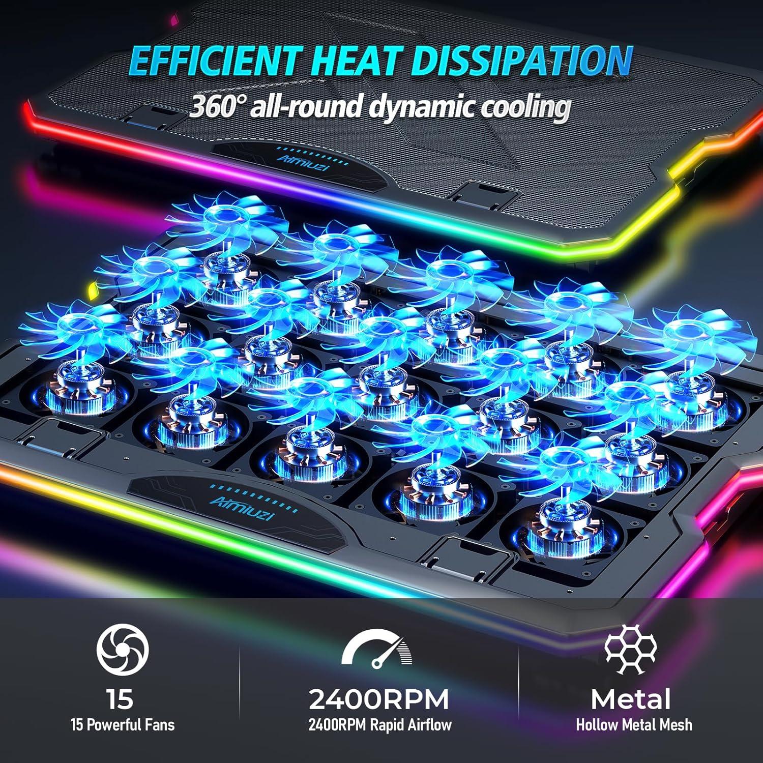 Base de Enfriamiento para Laptop AIMIUZI F15 15 Ventiladores