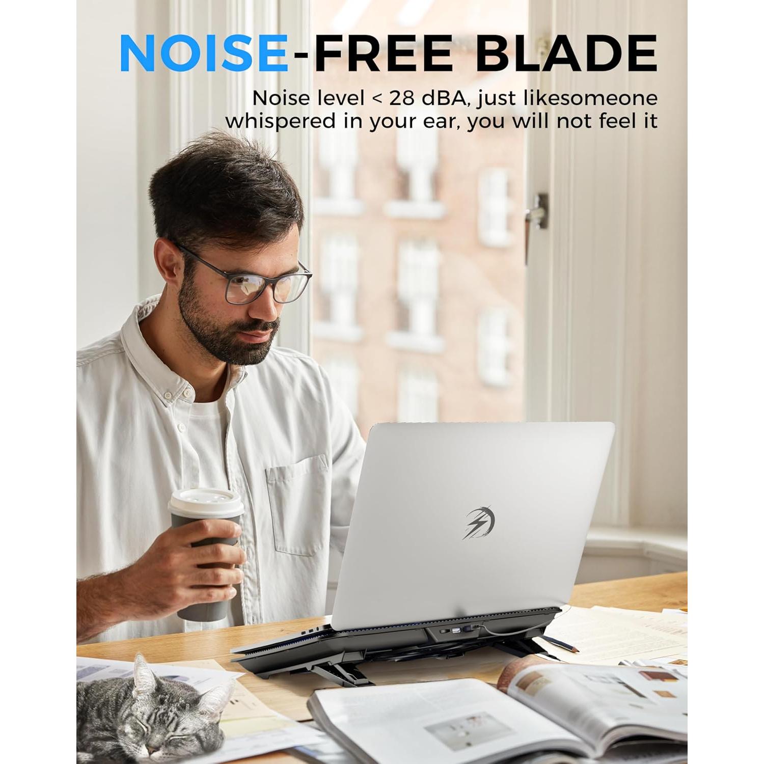 Base de Enfriamiento AICHESON para Laptop 6 Ventiladores 33-43 cm