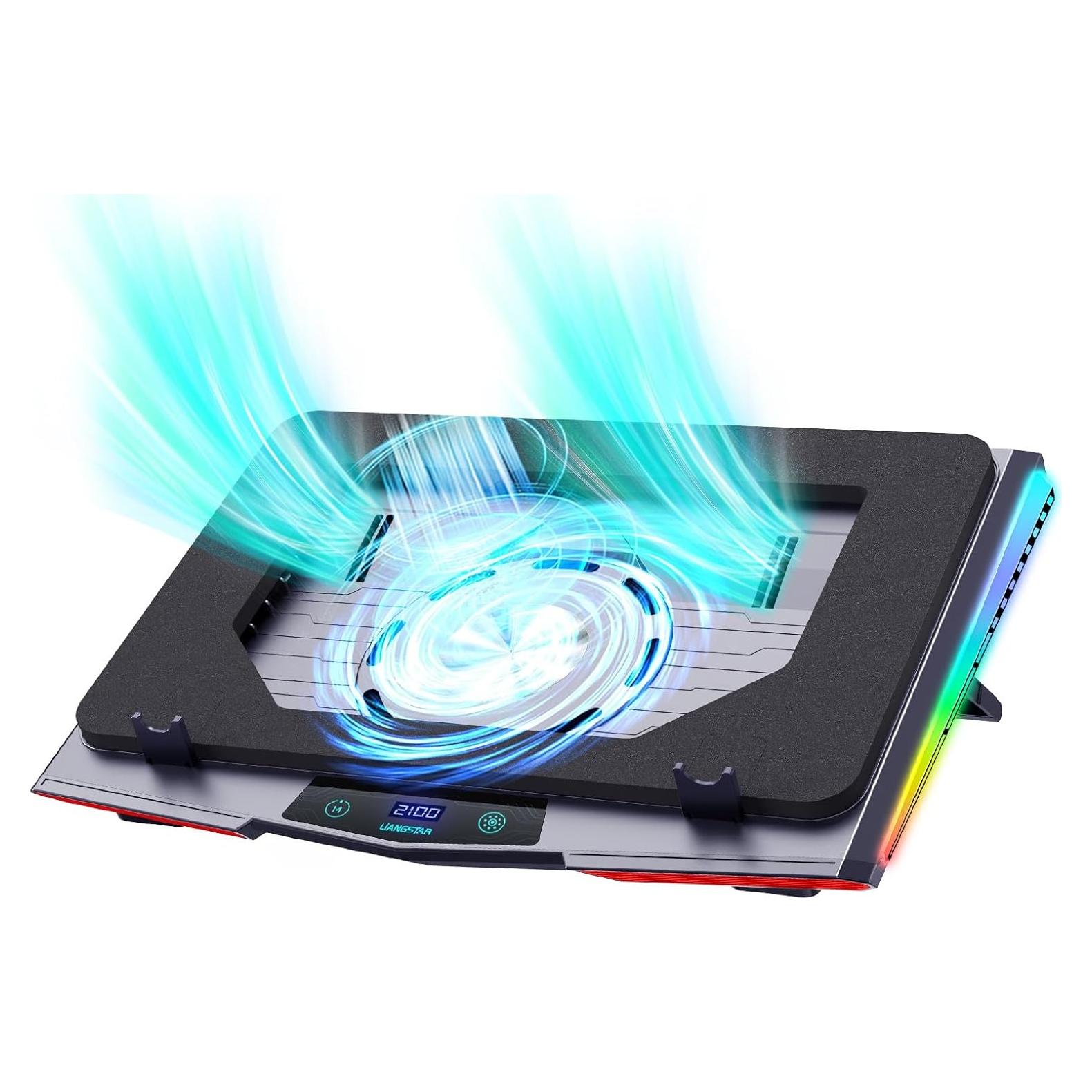 LIANGSTAR Almohadilla Enfriamiento Laptop 12-19.3" RGB 5 Velocidades