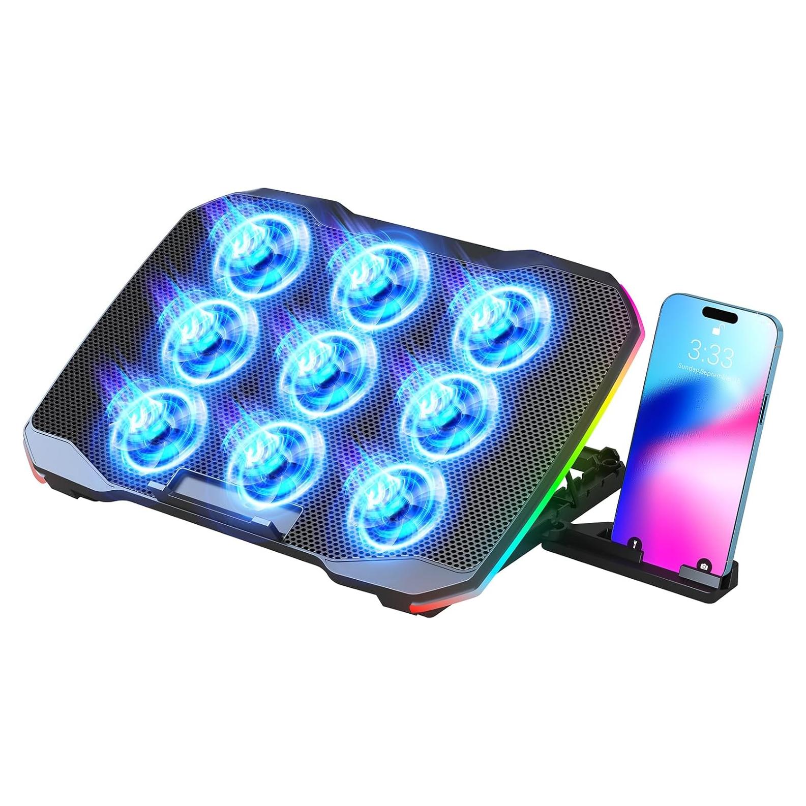 Base de Enfriamiento para Laptop AIMIUZI F9-7 9 Ventiladores