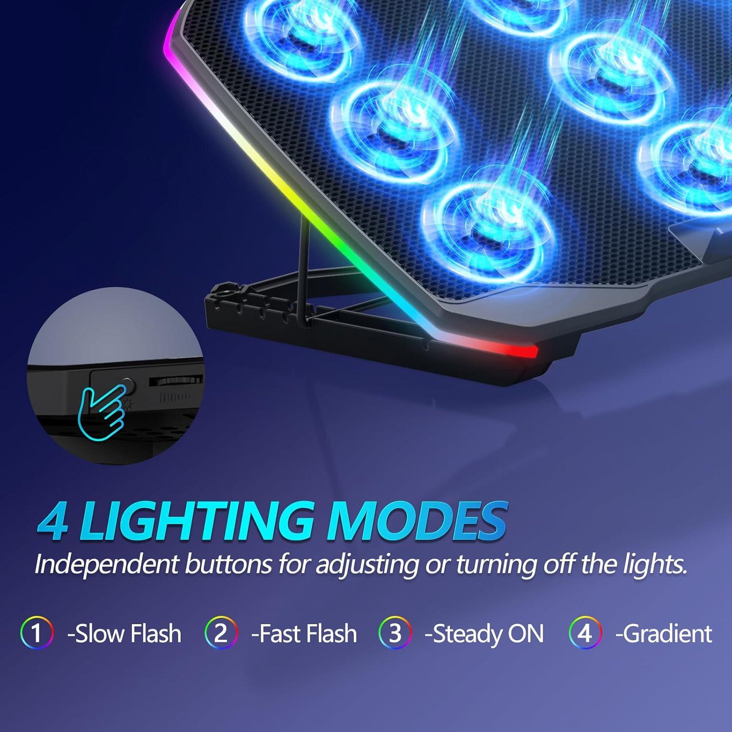 Base de Enfriamiento para Laptop AIMIUZI F9-7 9 Ventiladores