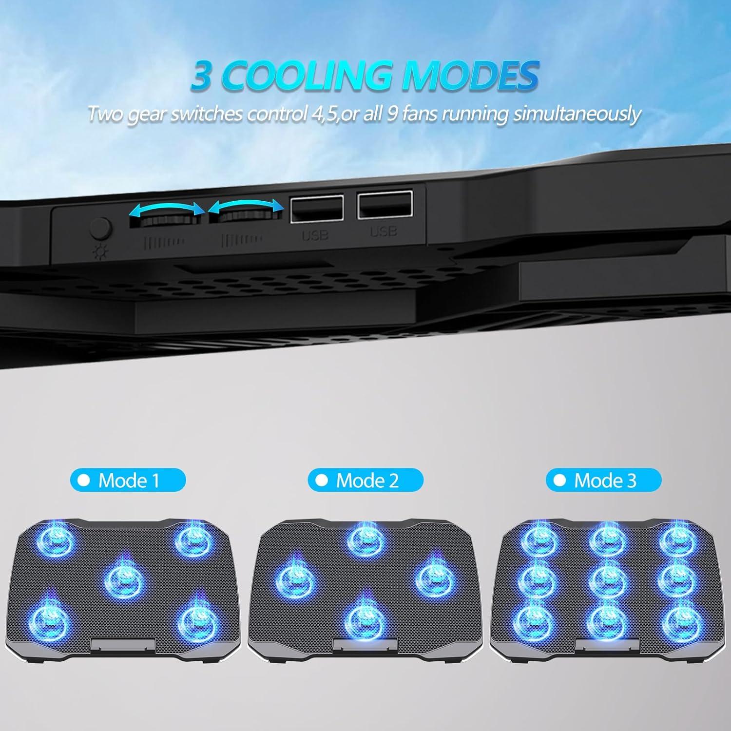 Base de Enfriamiento para Laptop AIMIUZI F9-7 9 Ventiladores