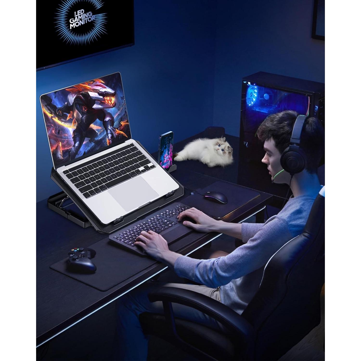 Base de Enfriamiento AICHESON para Laptop 12-15.6" Azul