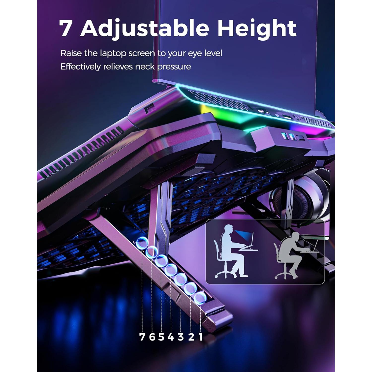 Soporte de Enfriamiento AICHESON AA3 para Laptop 15.6-17.3"