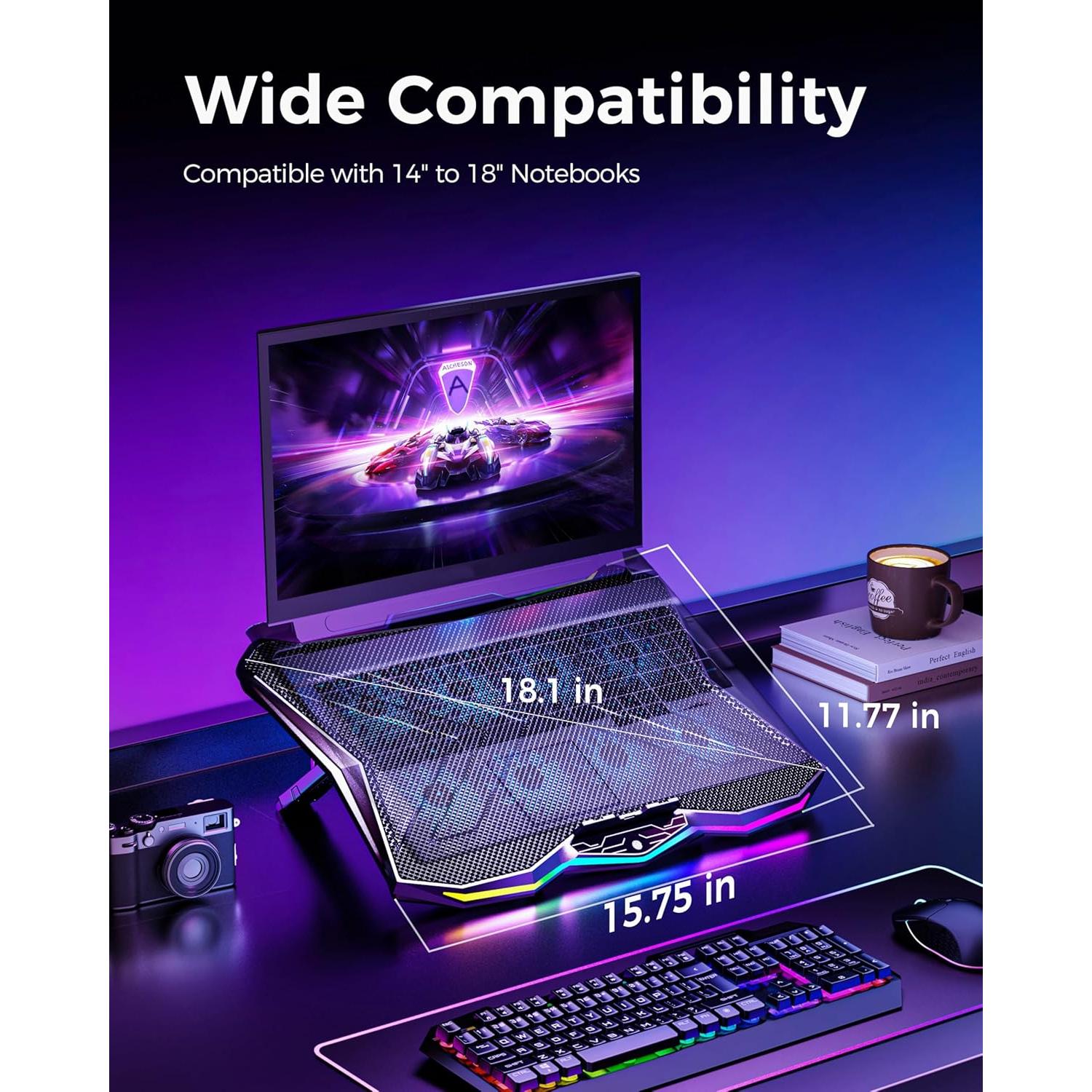 Soporte de Enfriamiento AICHESON AA3 para Laptop 15.6-17.3"