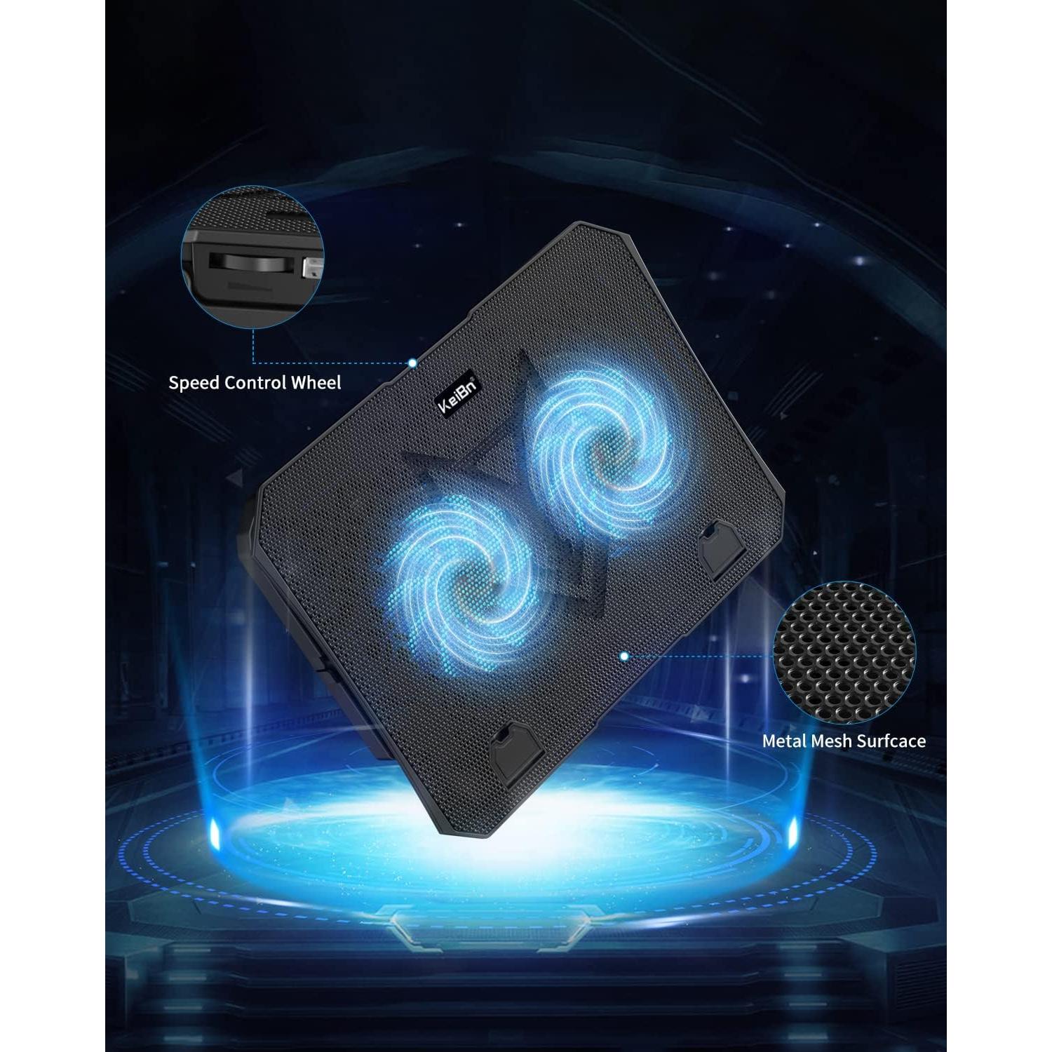 Base de Enfriamiento para Laptop KeiBn S039 2 Ventiladores 39x25cm