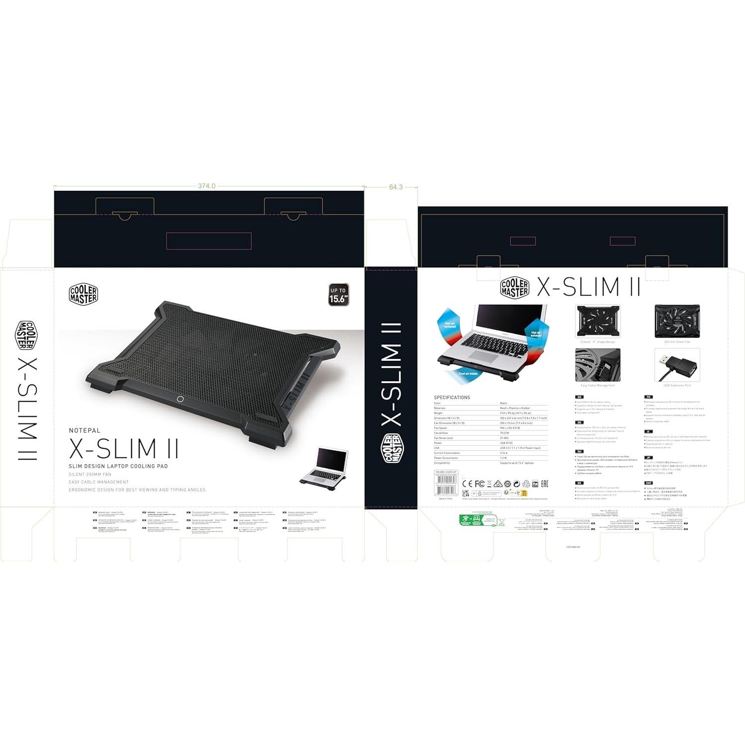 Base Refrigeradora Portátil Cooler Master NotePal X-Slim II