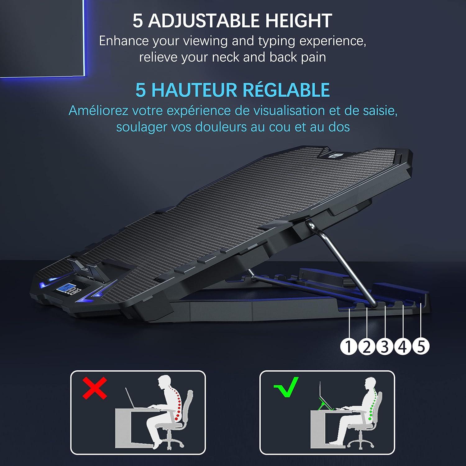 Almohadilla de Enfriamiento TopMate C5 para Laptop 12-15.6"