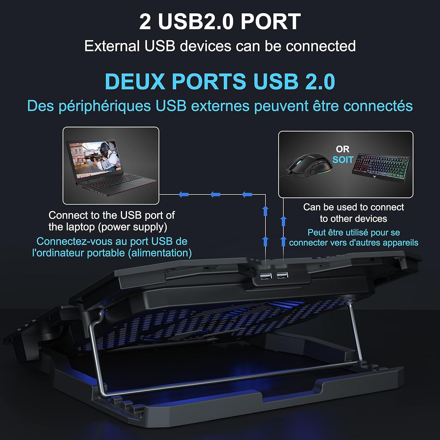 Almohadilla de Enfriamiento TopMate C5 para Laptop 12-15.6"