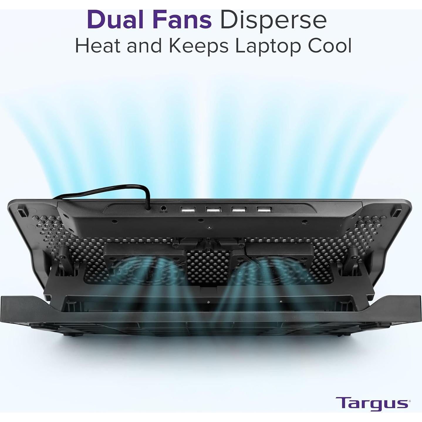 Base de Enfriamiento Targus 17" con Hub USB 4 Puertos