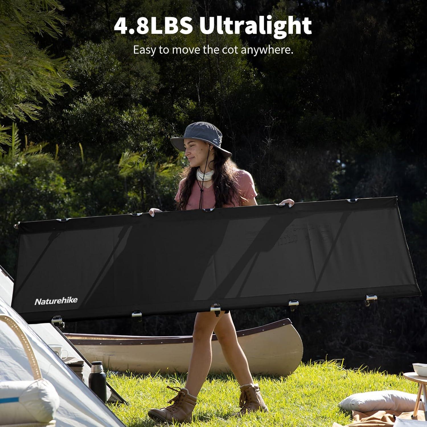 Cama de Camping Naturehike Ultraligera 2,18 kg Verde Plegable