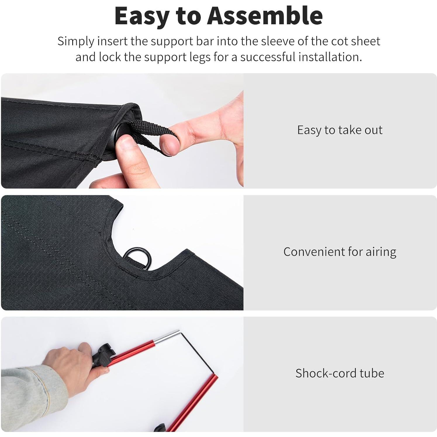 Cama de Camping Naturehike Ultraligera 2,18 kg Verde Plegable