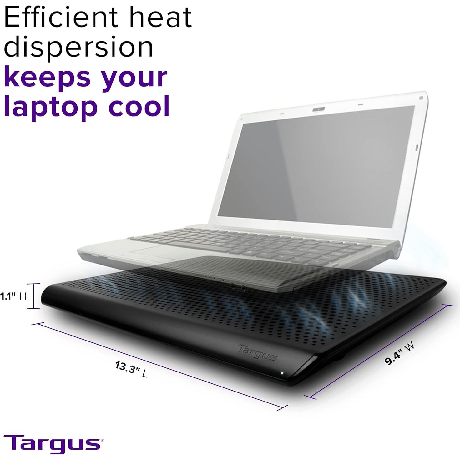 Targus Chill Mat Negro para Laptop 16" Doble Ventilador