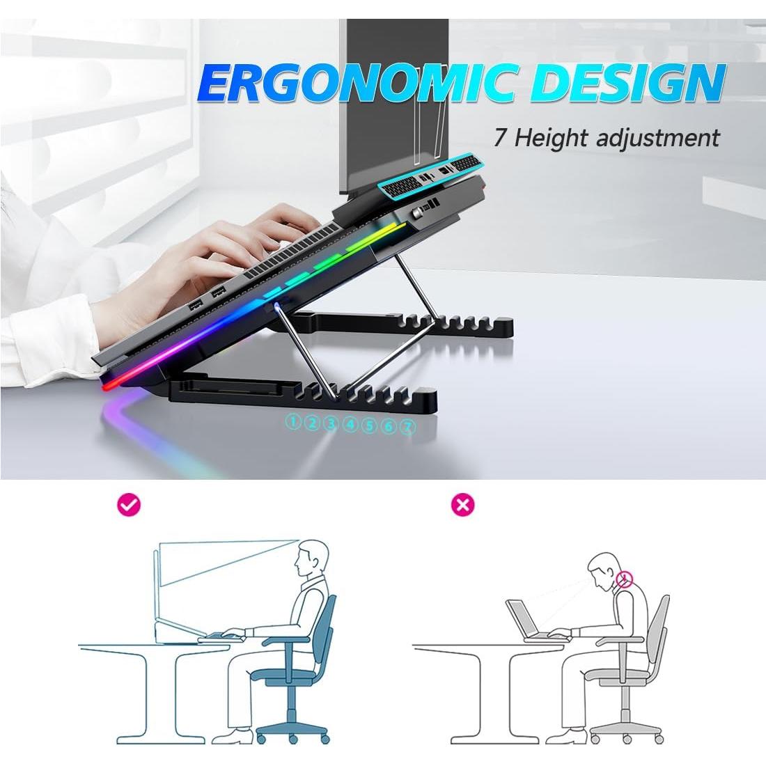 Base de Enfriamiento para Laptop LiANGSTAR 12-17.3" RGB