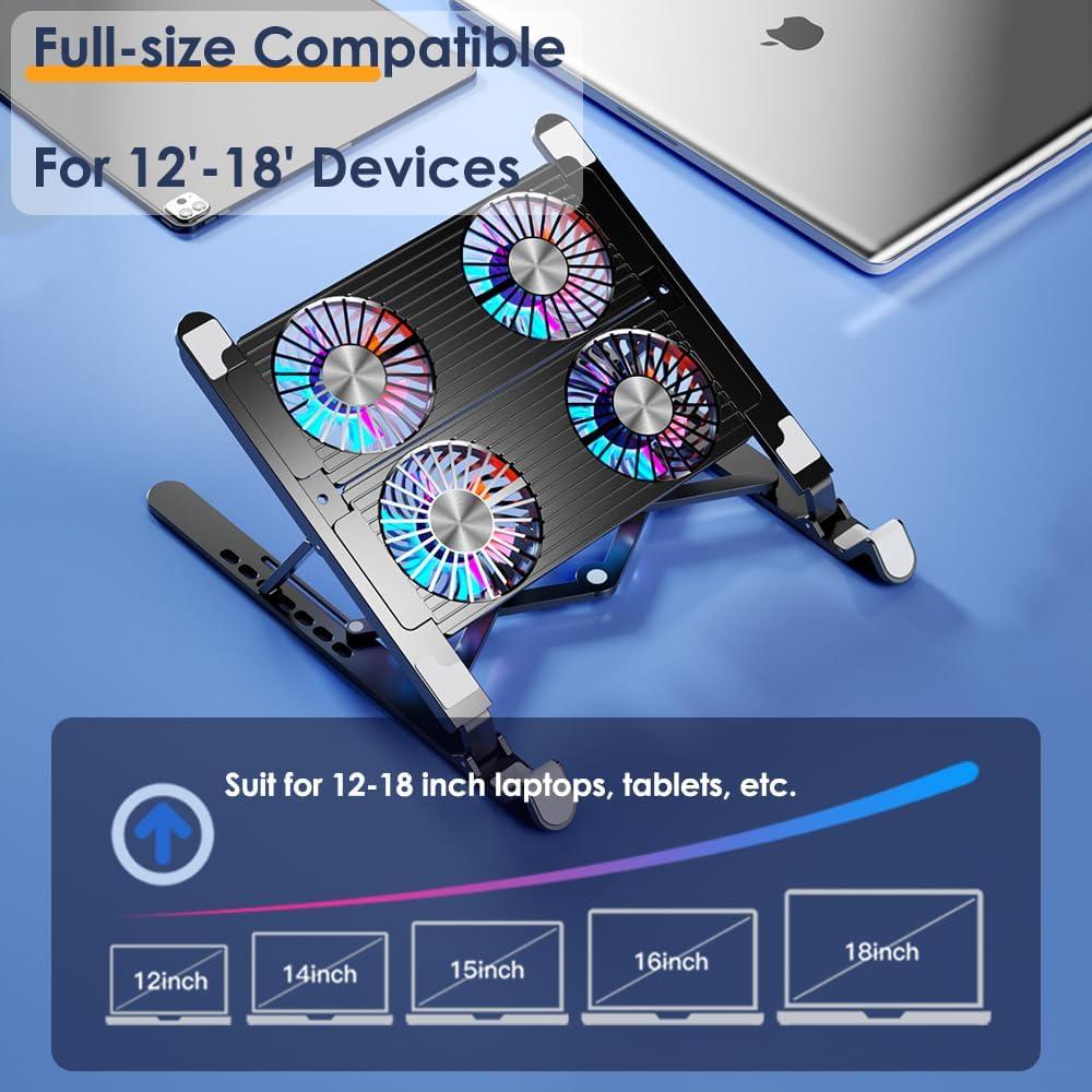 Base de Enfriamiento para Laptop BrilliantRay 11-17.3" 4 Ventiladores