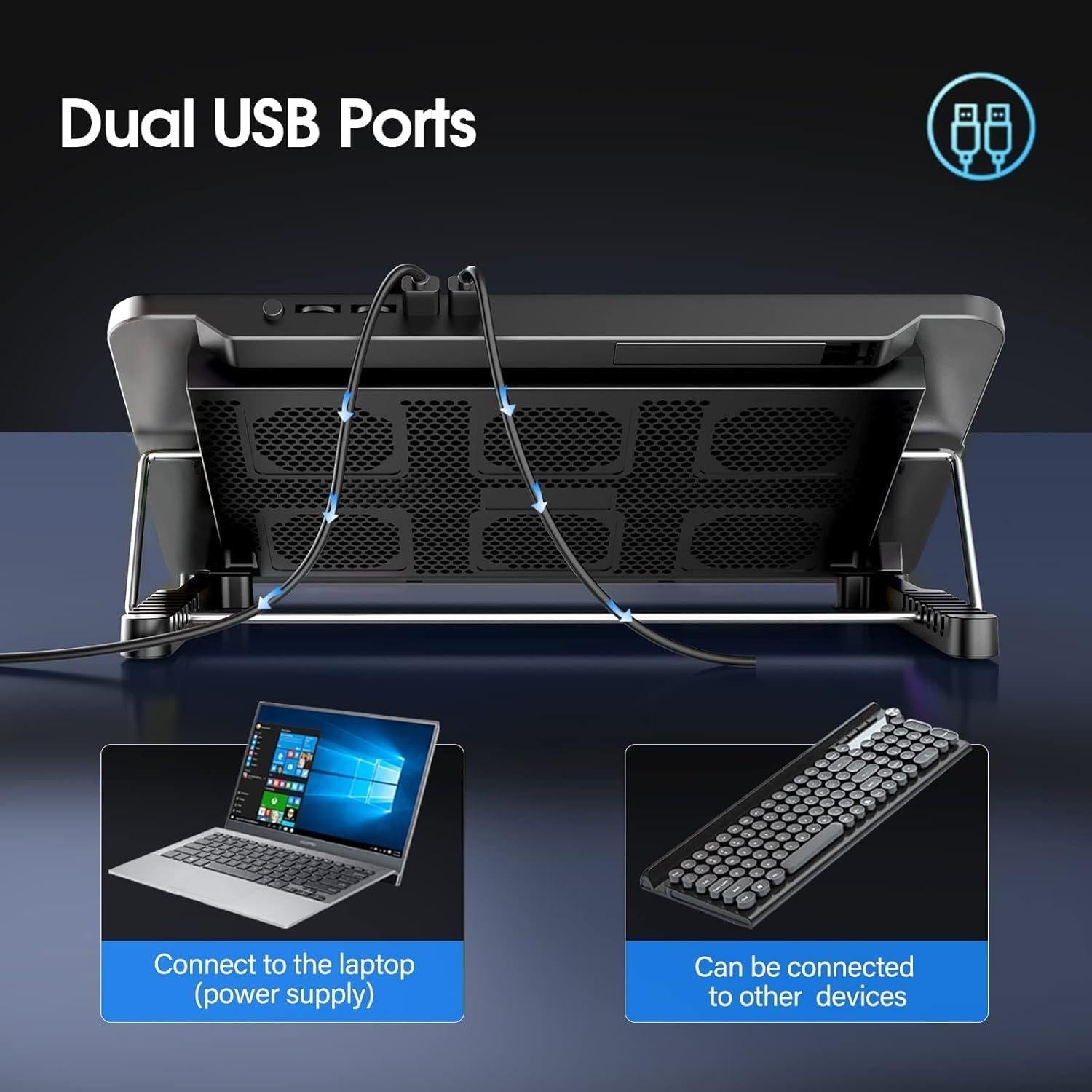 Base de Enfriamiento para Laptop AIMIUZI F5 6 Ventiladores 0.84 kg