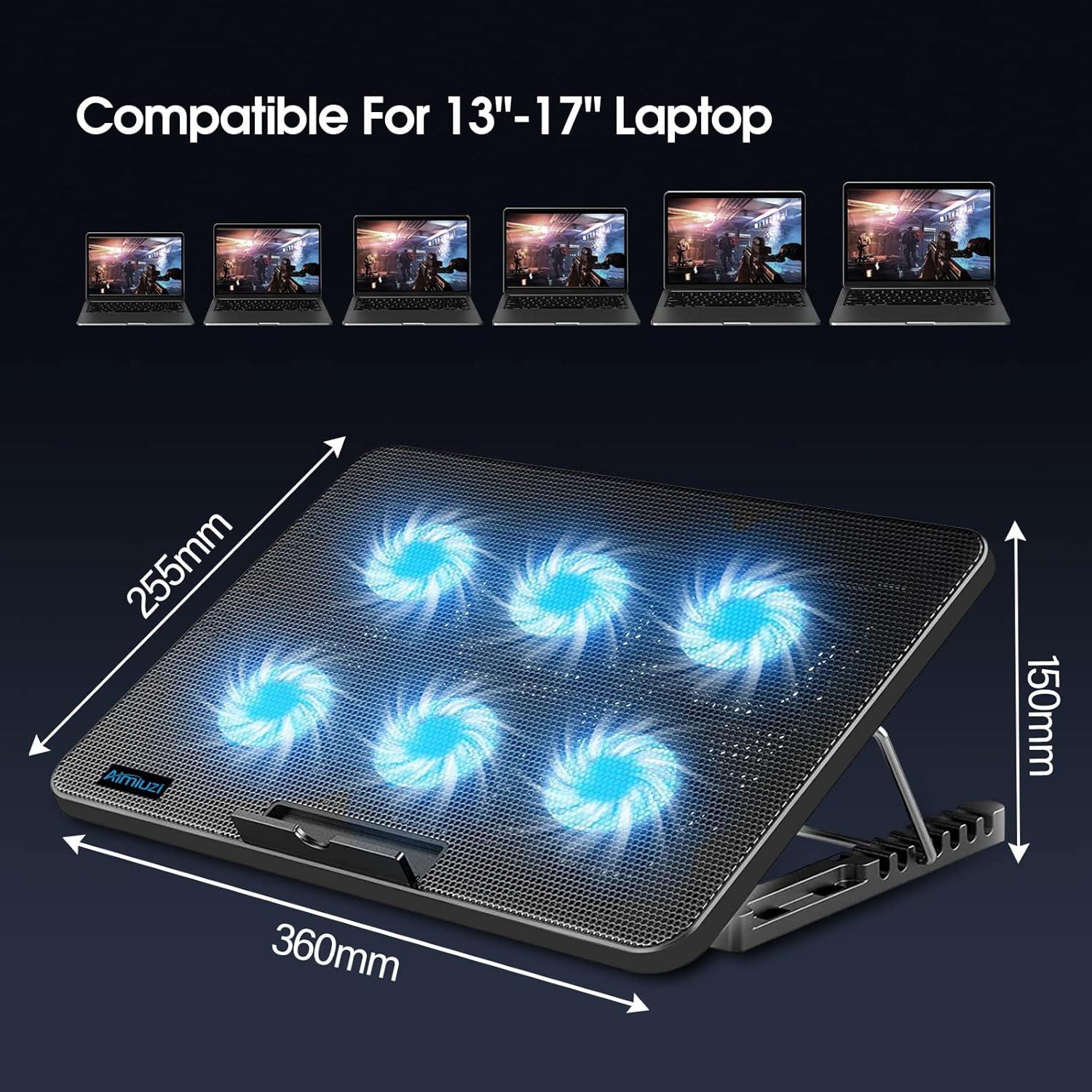 Base de Enfriamiento para Laptop AIMIUZI F5 6 Ventiladores 0.84 kg