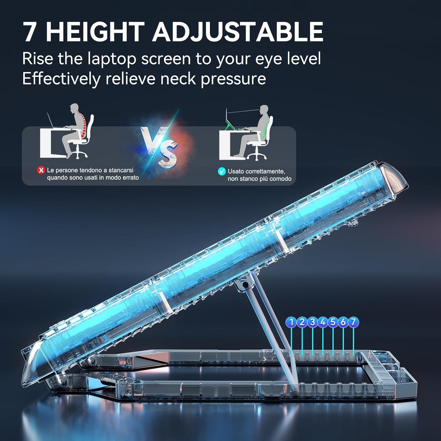 Base de Enfriamiento para Laptop Gaming ICE COOREL Q9 15 Ventiladores RGB