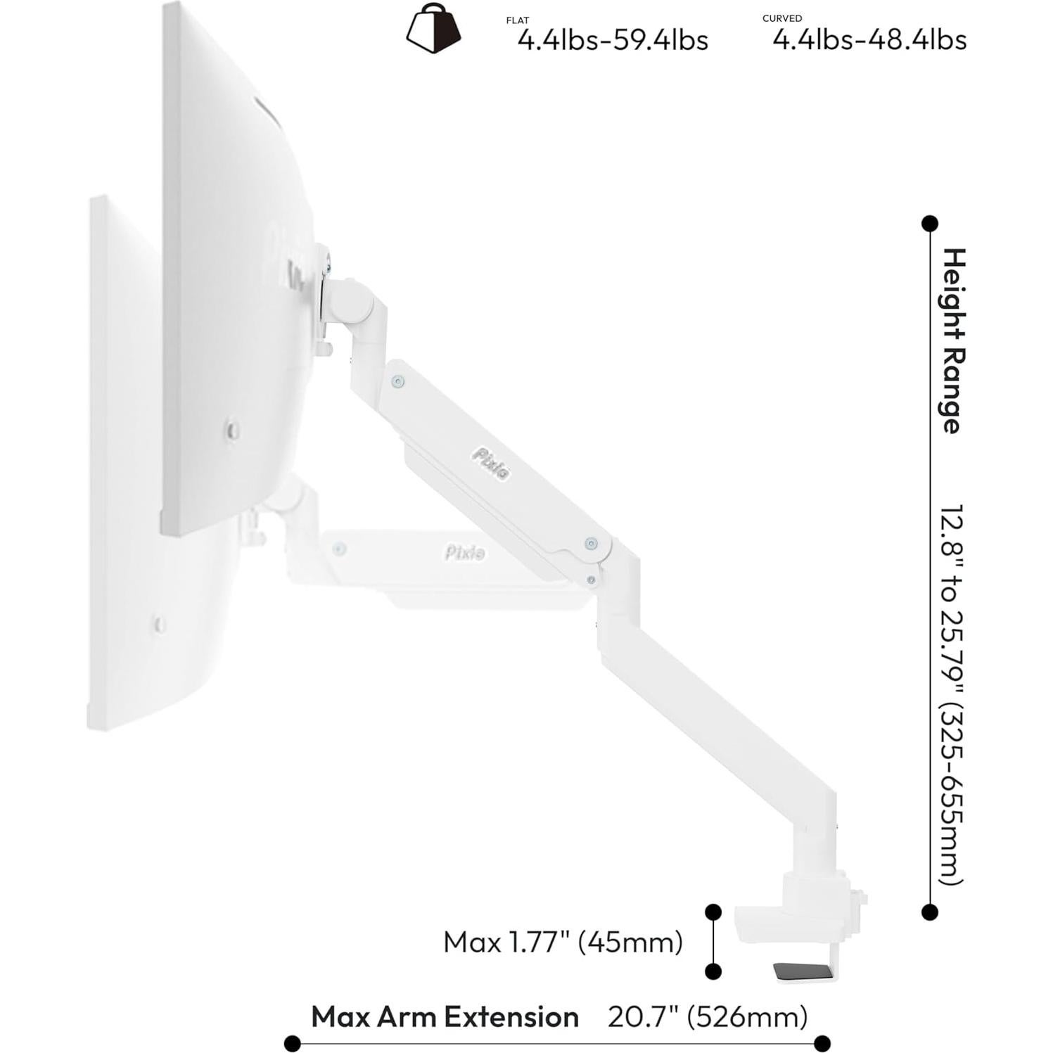 Soporte para Monitor Ultrawide Pixio PS2S Titan Blanco