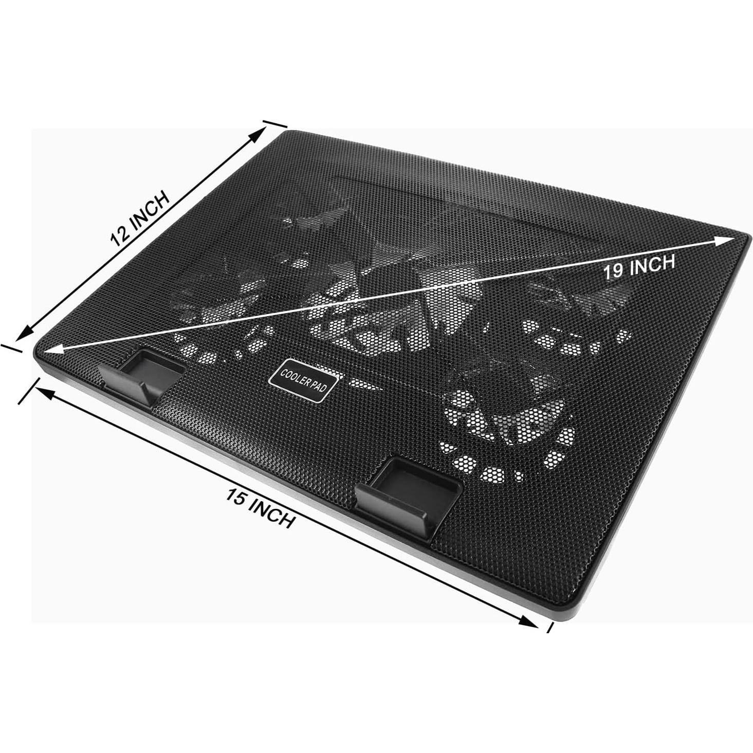 Almohadilla de Enfriamiento KEROLFFU 16" Aluminio USB Ajustable