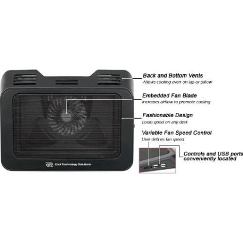 Enfriador de Notebook PPA Intl CTSNC12 30.99x23.62cm