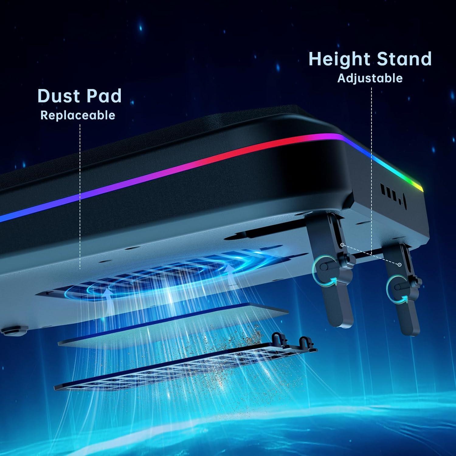 Base de Enfriamiento para Laptop OImaster 12-19" RGB Ajustable