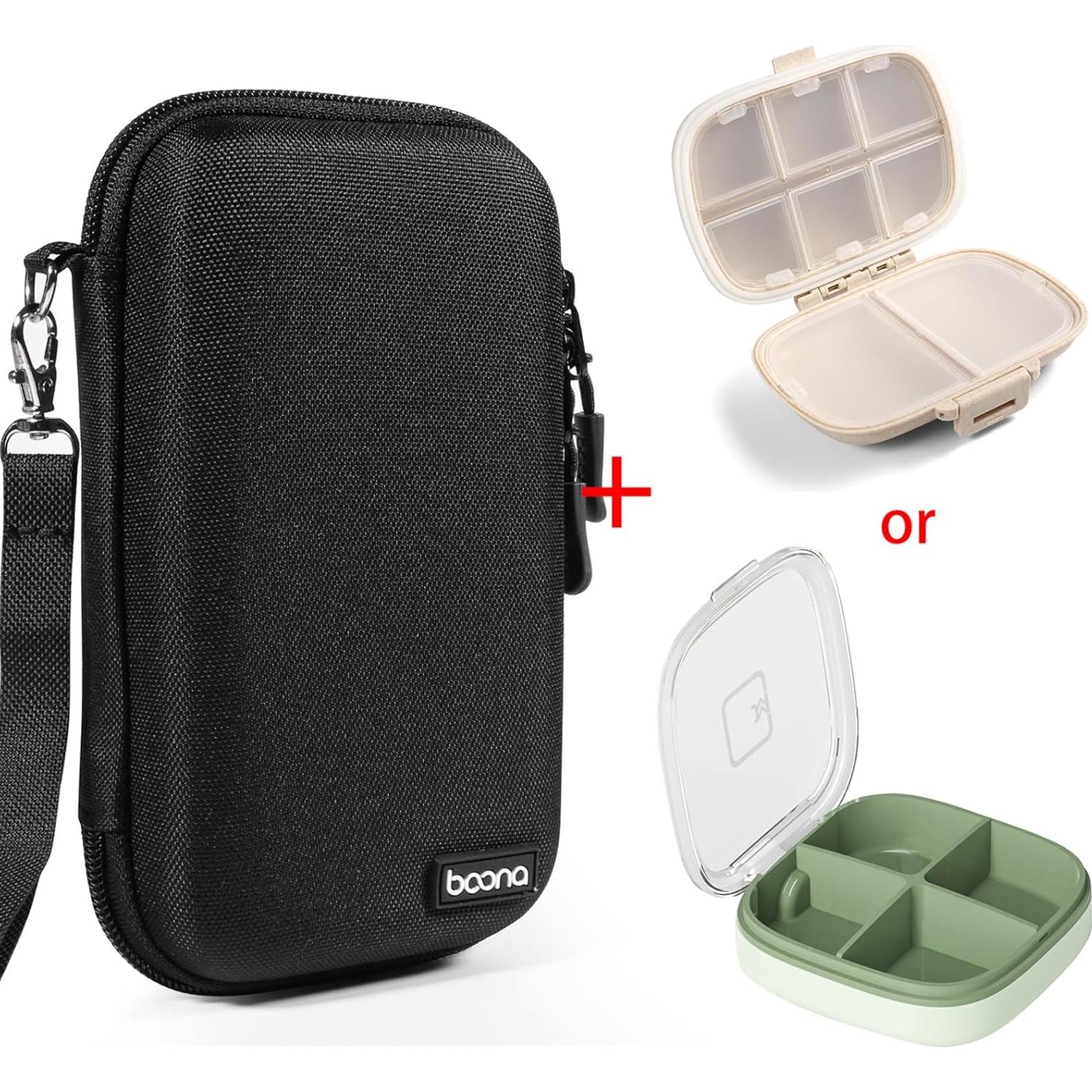 Estuche de Viaje Diabético Seqoiyia Pequeño Negro con Organizador