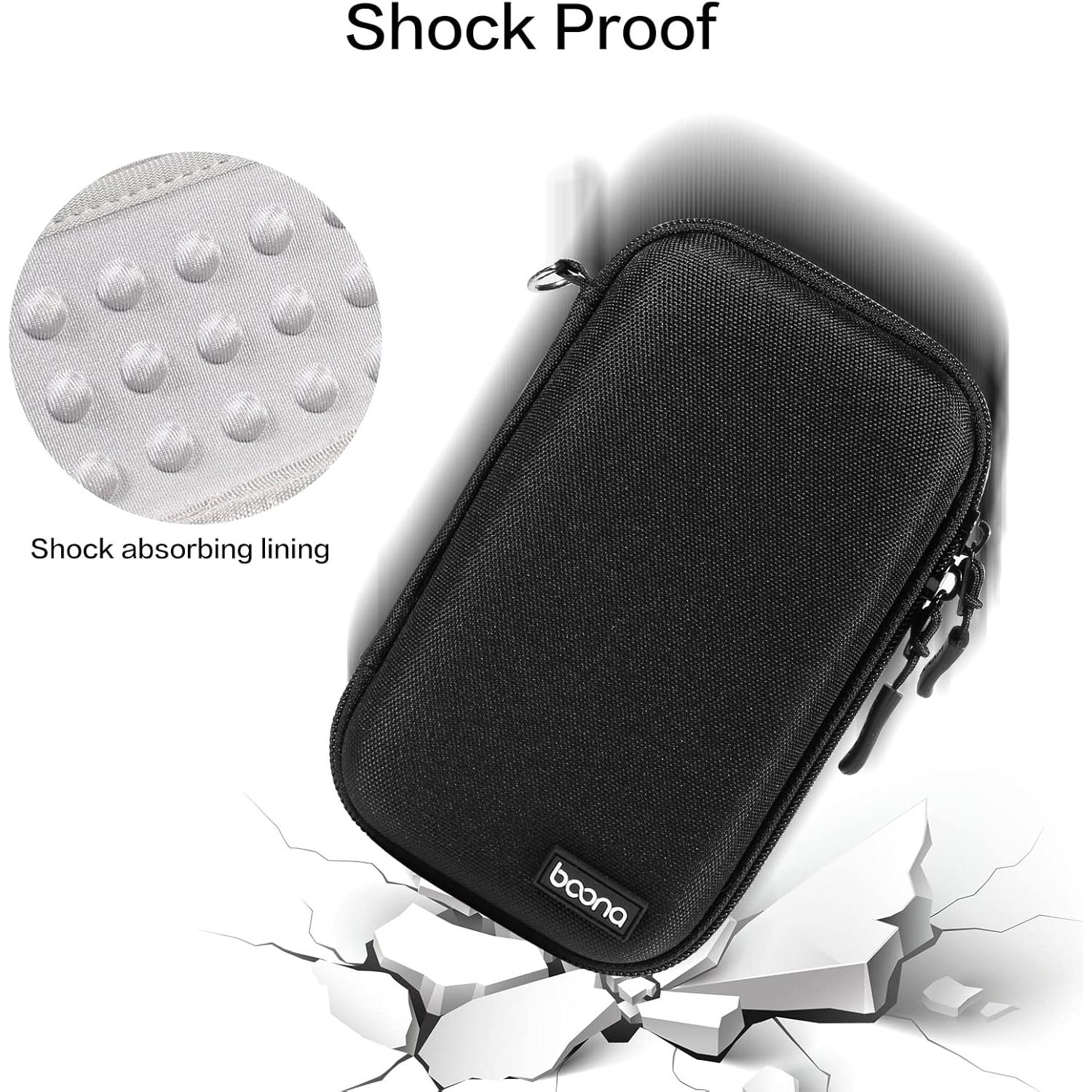 Estuche de Viaje Diabético Seqoiyia Pequeño Negro con Organizador