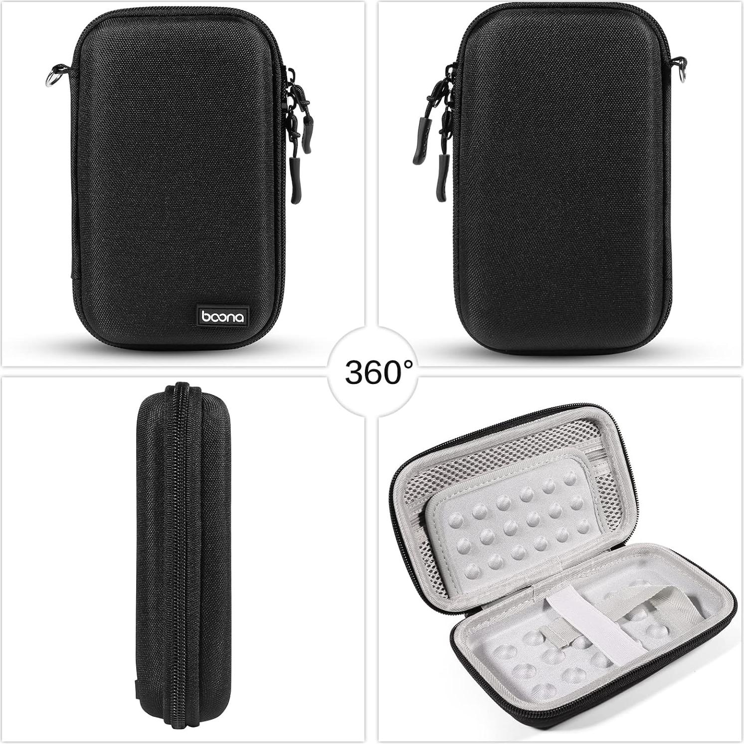 Estuche de Viaje Diabético Seqoiyia Pequeño Negro con Organizador