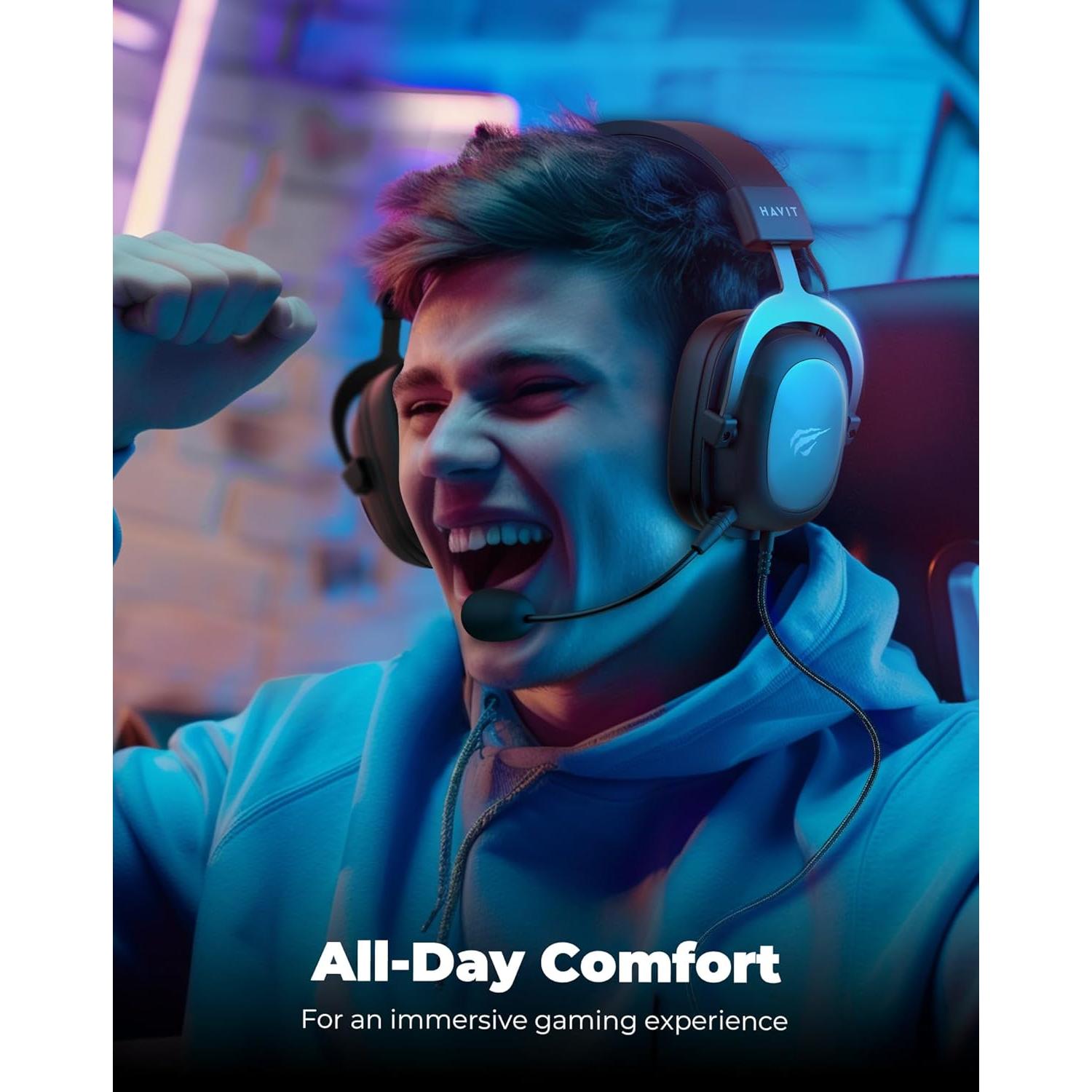 Auriculares Gaming Havit HV-H2002d 50mm PS4 PS5 PC