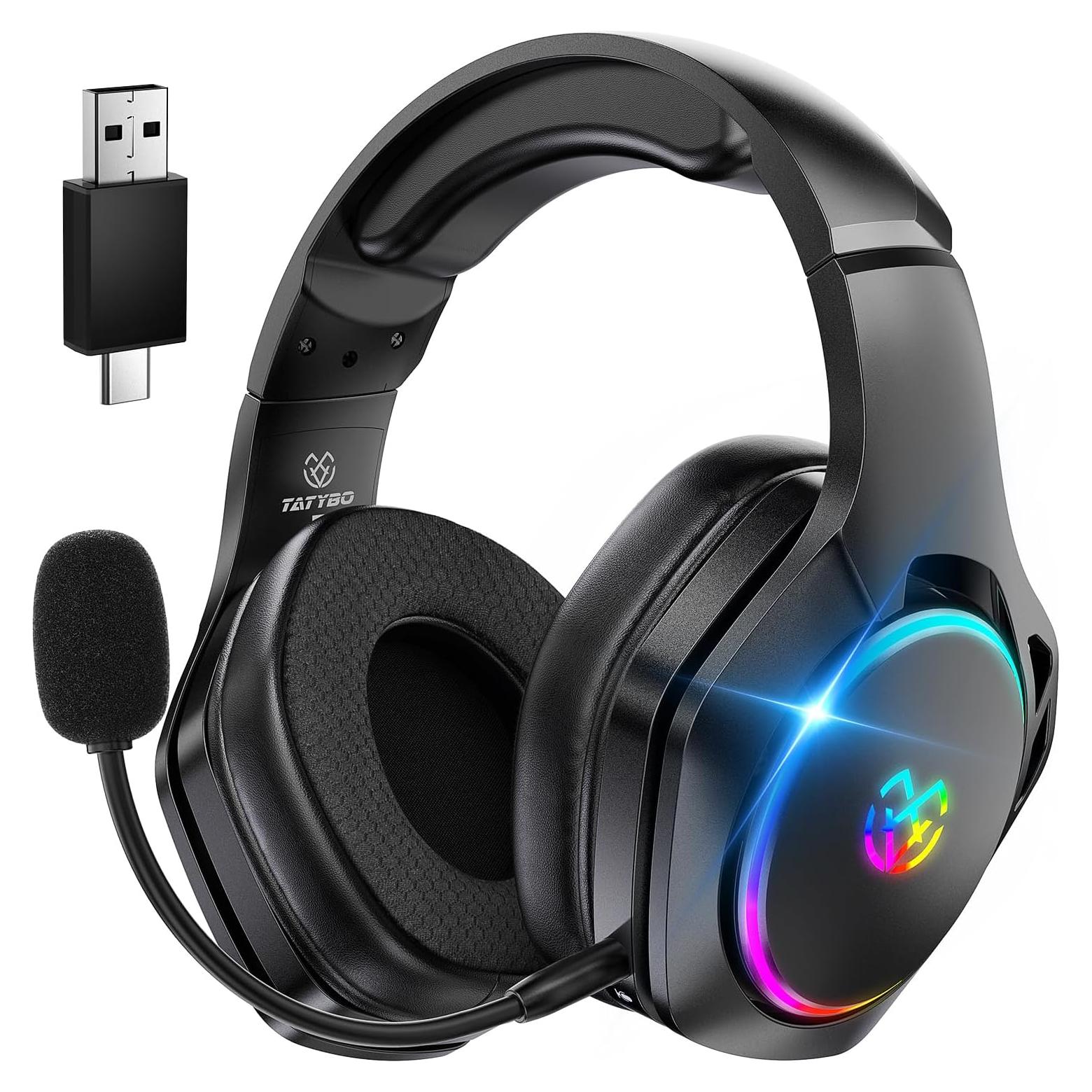 Auriculares Gaming Inalámbricos Tatybo WT01 40H 7.1 Sonido
