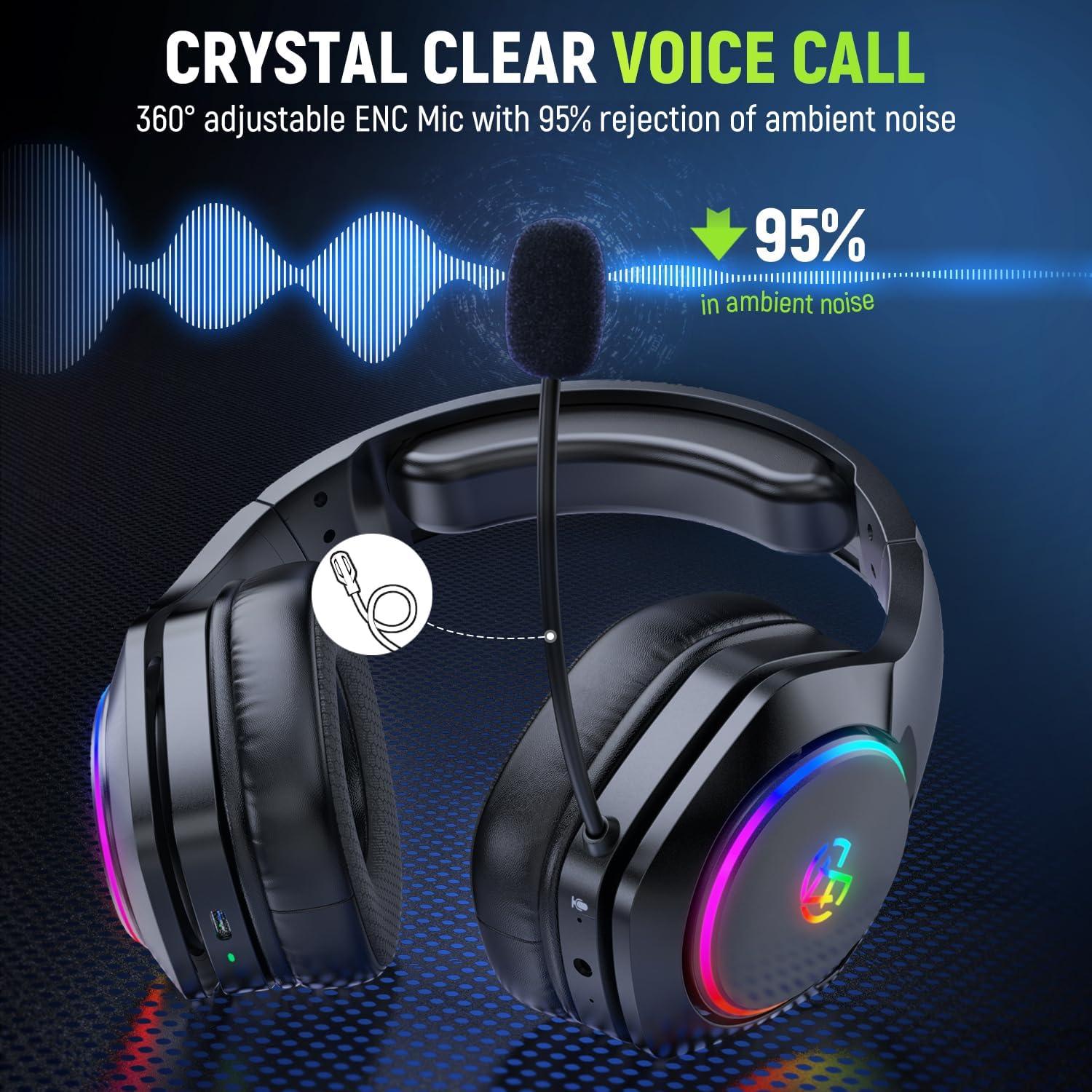 Auriculares Gaming Inalámbricos Tatybo WT01 40H 7.1 Sonido