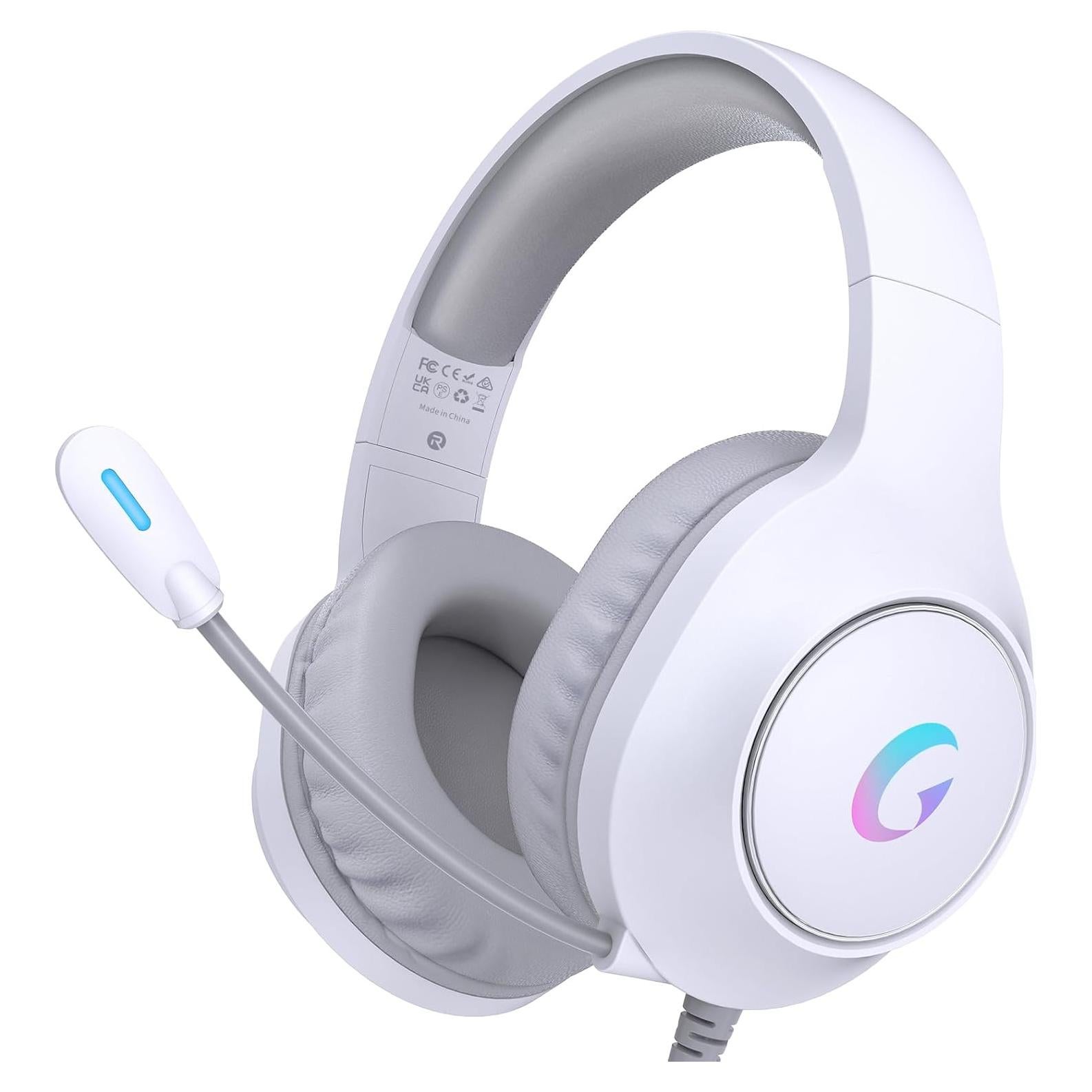 Auriculares Gaming CM7002 Syndesmos RGB 50mm Blanco
