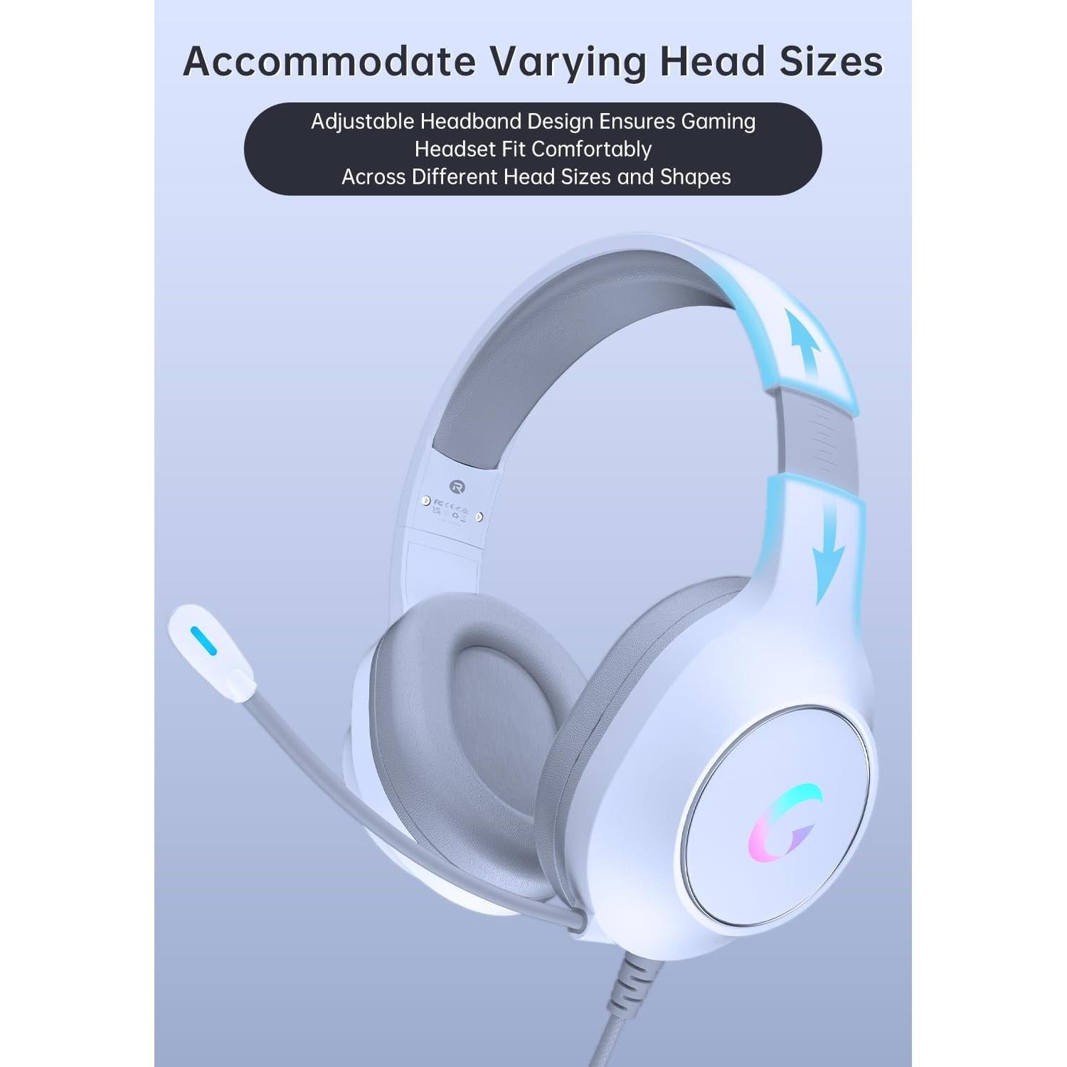 Auriculares Gaming CM7002 Syndesmos RGB 50mm Blanco