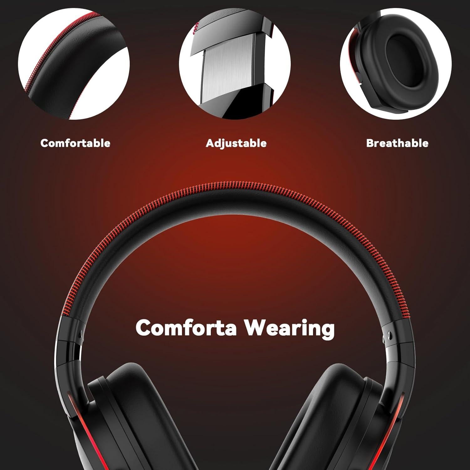 Auriculares Gaming IMYB A88 con Micrófono Rojo 50mm
