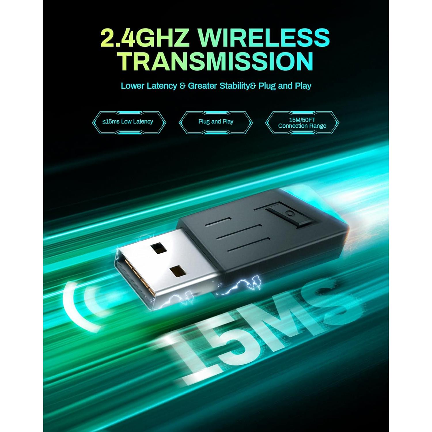 Auriculares Gaming Inalámbricos Kofire UG-06 Blanco 65H