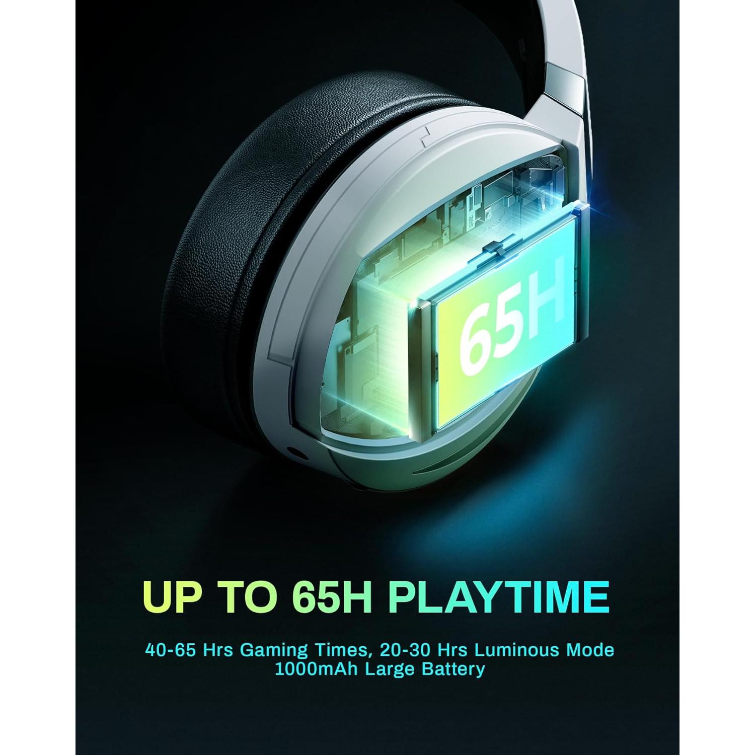 Auriculares Gaming Inalámbricos Kofire UG-06 Blanco 65H