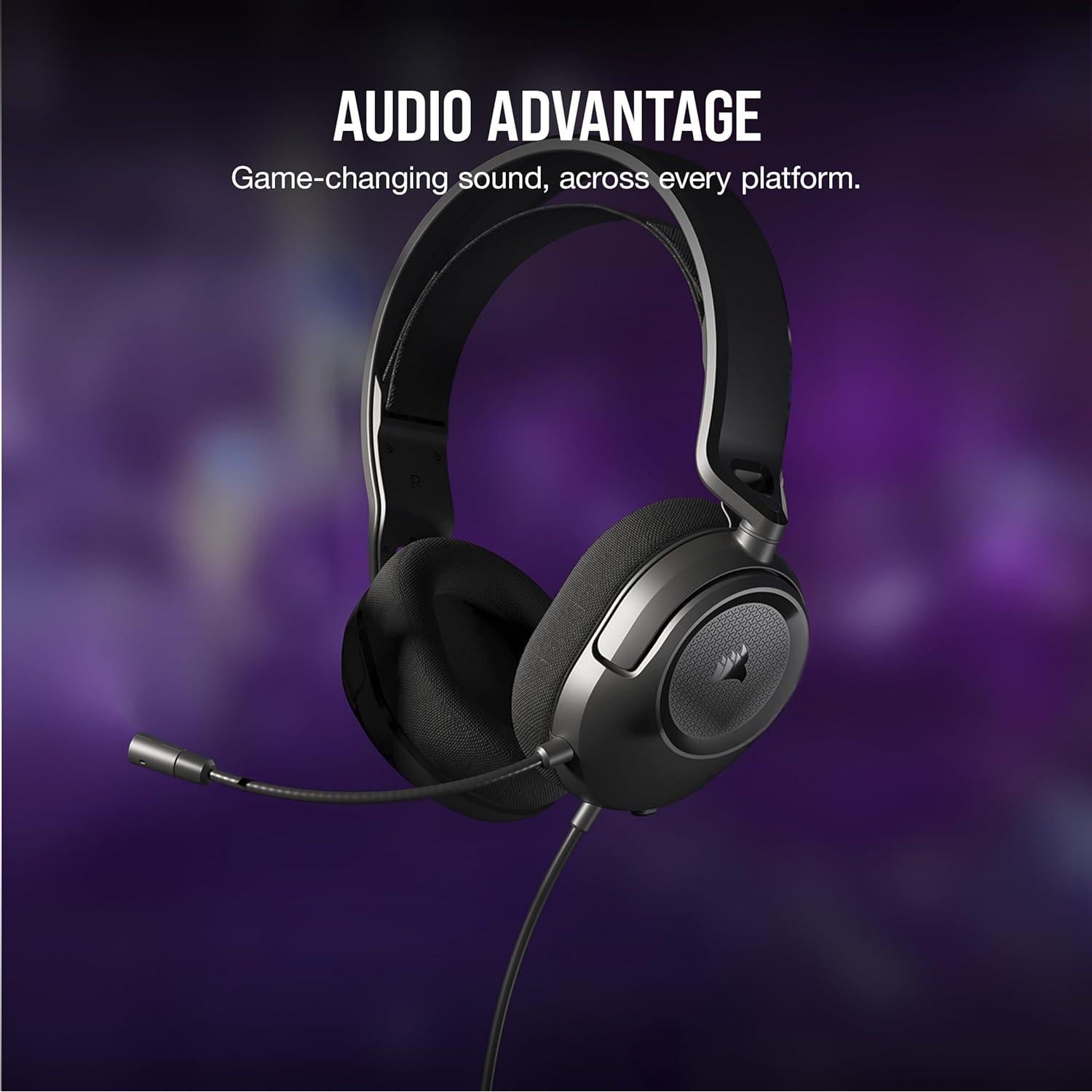 Auriculares Gaming Corsair HS35 v2 Con Cable 50mm Carbón