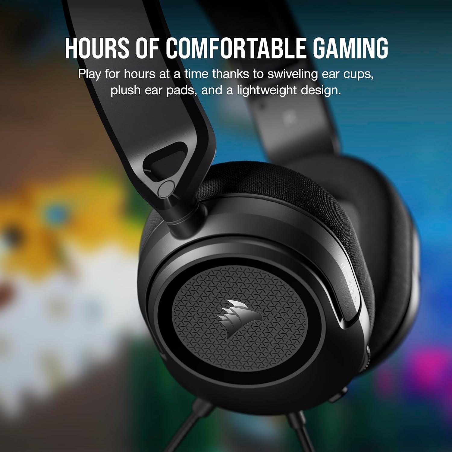 Auriculares Gaming Corsair HS35 v2 Con Cable 50mm Carbón