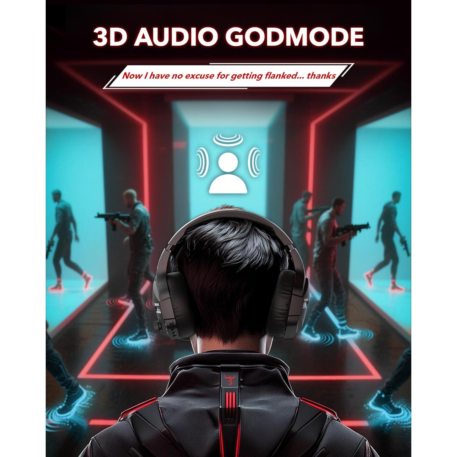 Auriculares Inalámbricos BINNUNE BW01 50mm 120 Horas PS5/PC