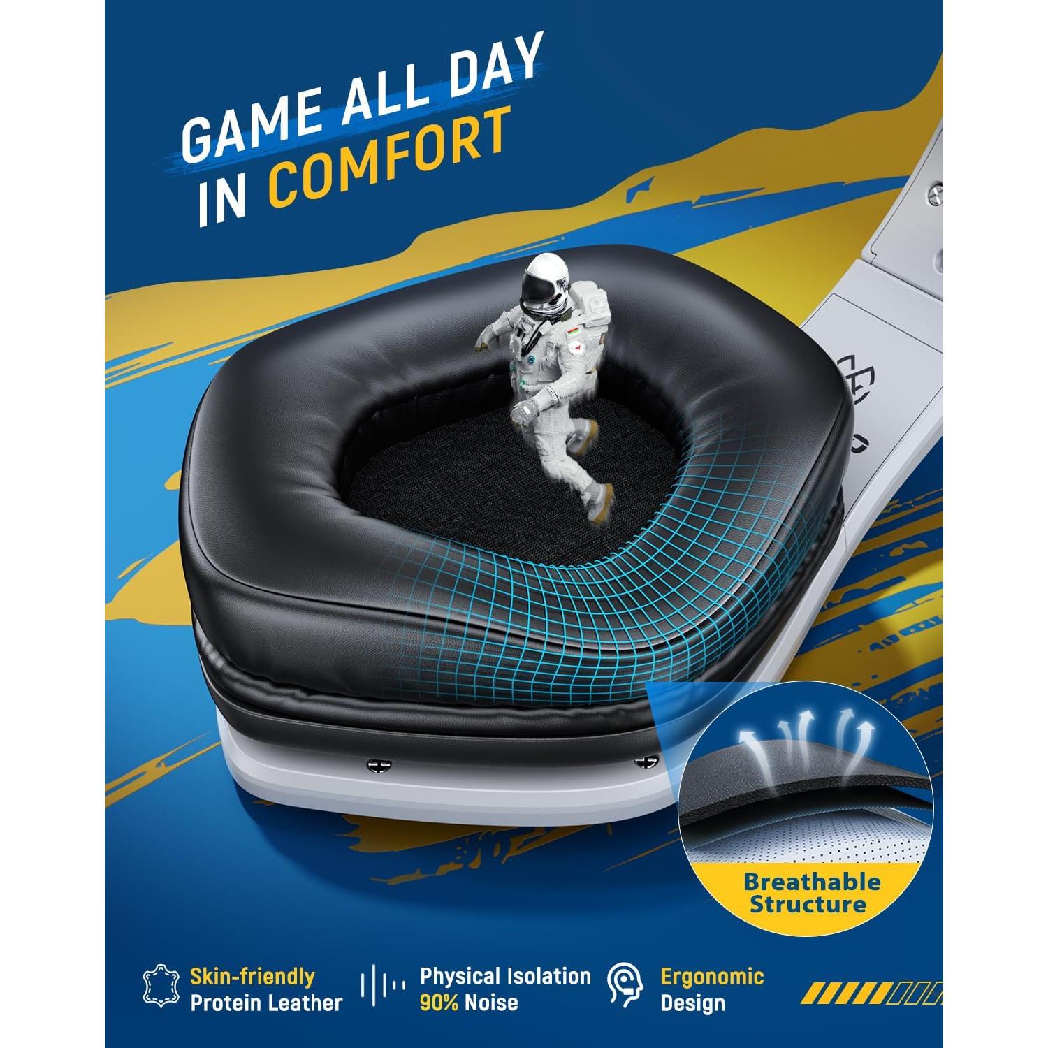 Auriculares Gaming Inalámbricos Tatybo WT5 30H 2.4GHz Bluetooth