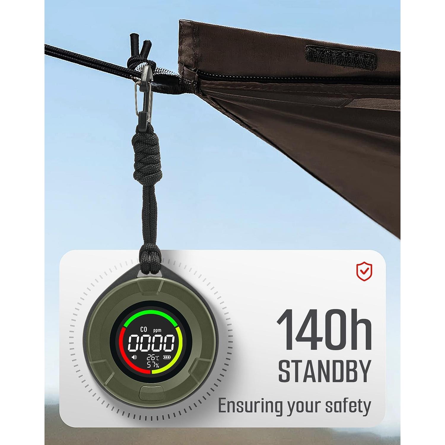 Detector de Monóxido de Carbono GasDoc DS-100 Portátil 3 en 1