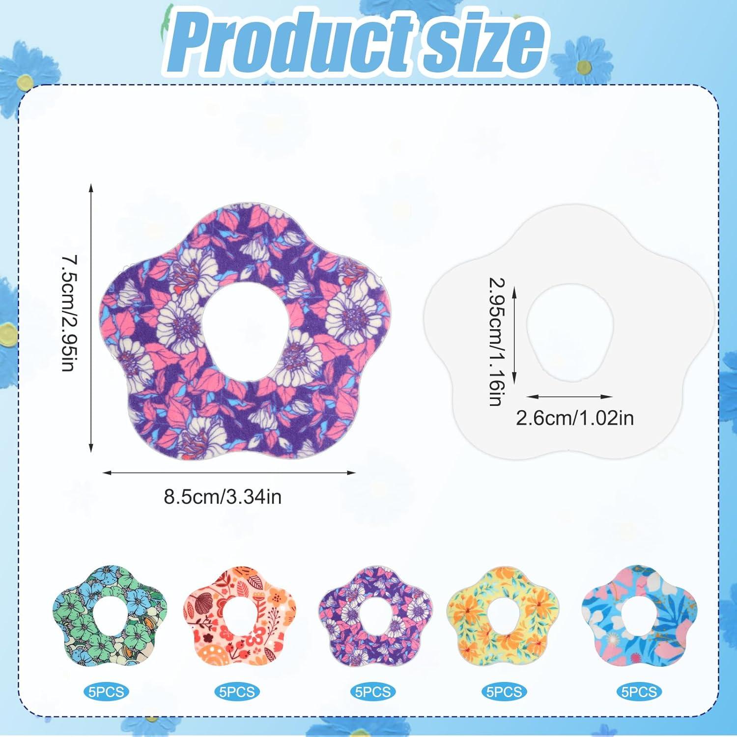 25 Parches Adhesivos Dexcom G7 Impermeables Diseño Floral