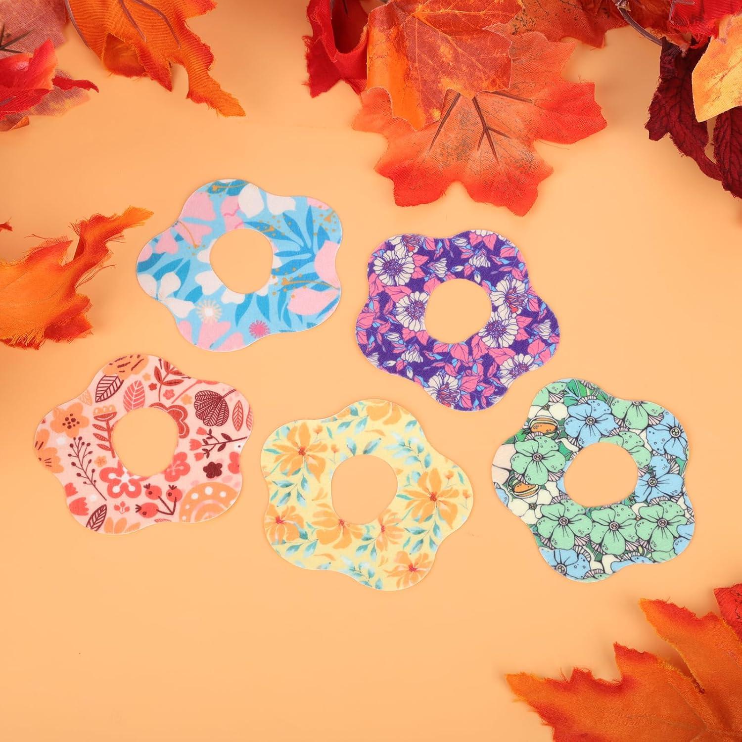 25 Parches Adhesivos Dexcom G7 Impermeables Diseño Floral